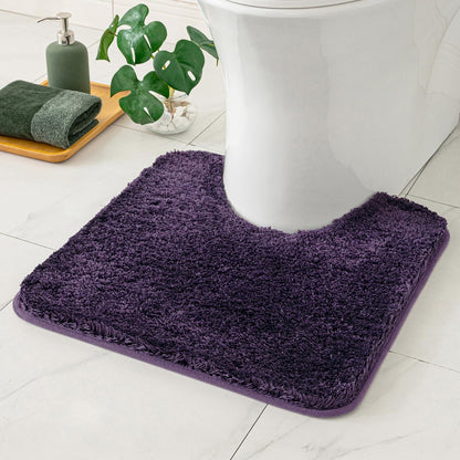 MIULEE Dark Purple Bathroom Rugs Soft Small Microfiber Bath Mat 16x24 Inch