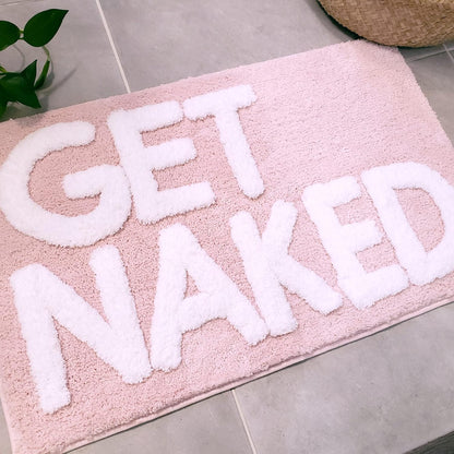 New Mungo Get Naked Bath Mat Pink - Blush Bathroom Rugs - Bath Mat - 31" x 20"