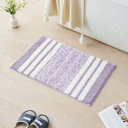 CozeCube Navy Blue Bath Mat 24"x16" Non Slip Washable Rug