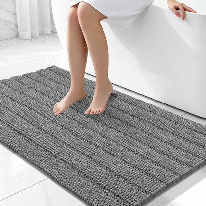 Bcoimo Bath Rug Mat,48x24 High Absorbent Latte Long Bathroom Runner Rugs