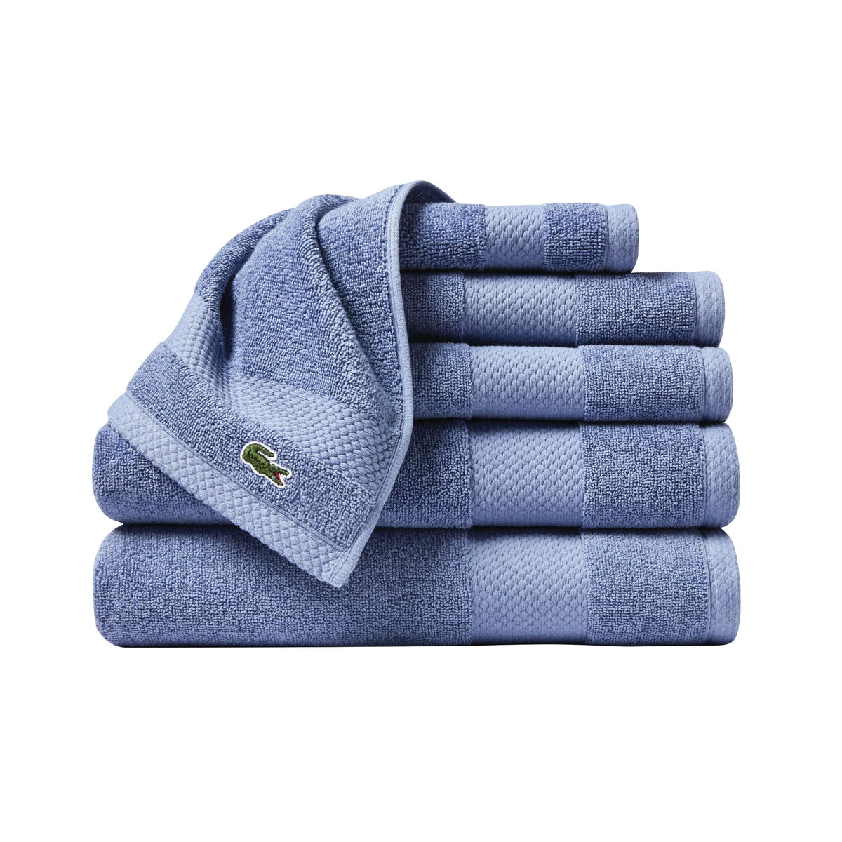 Lacoste Heritage 100% Supima Cotton Bath Towel 30" x 54", White
