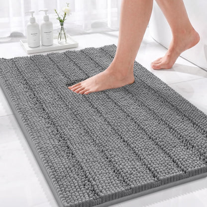 Bcoimo Bath Rug Mat,48x24 High Absorbent Latte Long Bathroom Runner Rugs