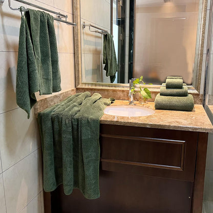YTYC 29x59 Bath Towels Set,Towels for Bathroom,Olive Green,6-Pieces
