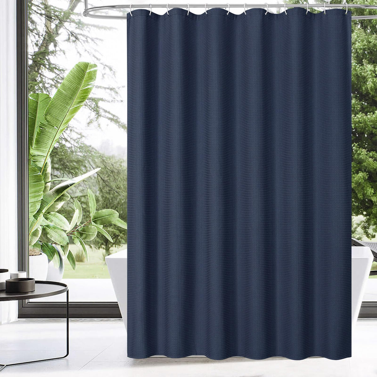 Sage Green Luxury Heavyweight Textured Fabric Shower Curtain Hotel,72x72