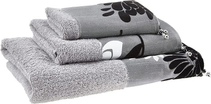 Zahari Home Sinatra Modern Bathroom Towel Set - 3 Piece Luxury Contemporary Decor Bling Champagne Gold Bath Towel Set Soft, Plush and Highly Absorbent