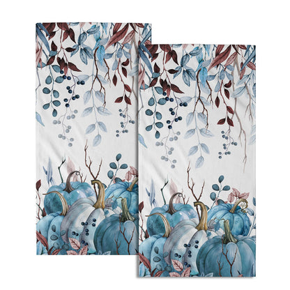 Miaoquhe Fall Pumpkin Hand Towels Set of 2 14x28 Inch Autumn Thanksgiving Harvest Fingertip Towels Absorbent Fall Leaves Bathroom Towel Fall Face Towels for Home Kitchen SPA Gym Seasonal Decoration