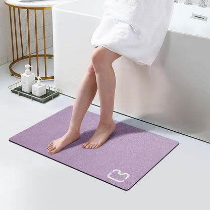 RUERYA Grey Long Bathroom Rugs Large Stone Bath Mats for Bathroom,15.7"x47"