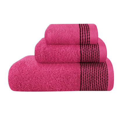 Belizzi Home 100% Cotton Ultra Soft 6 Pack Towel Set, Contains 2 Bath Towels 28x55 inchs, 2 Hand Towels 16x24 inchs & 2 Washcloths 12x12 inchs, Compact Lightweight & Highly Absorbant - Black
