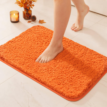 MIULEE Dark Purple Bathroom Rugs Soft Small Microfiber Bath Mat 16x24 Inch