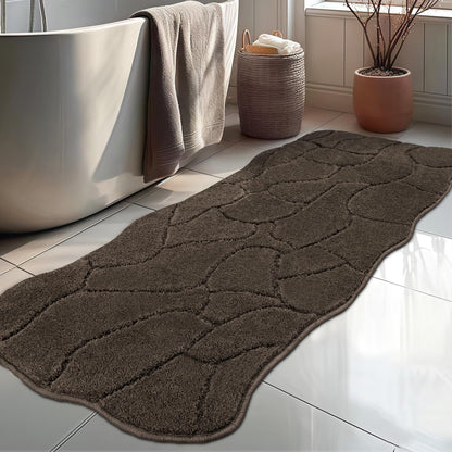 BSICPRO ‌Purple Bathroom Rugs, 24x36 Floral Bath Mats, French Rustic Style