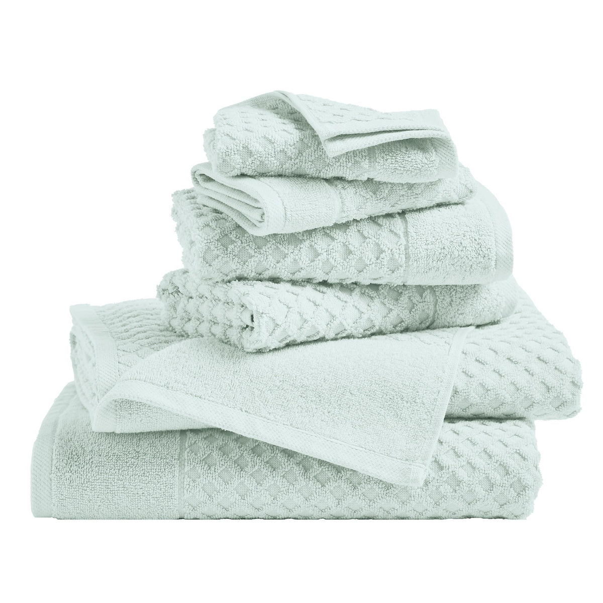 Great Bay Home Bath Towels - 100% Cotton 6 Piece Towel Set - Diamond Waffle Weave - Absorbent, Durable, Quick-Dry Towels for Bathroom (Copper)