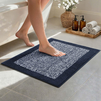 Long 2x4 Ft (48''x24'') Bathroom Rugs, Non Slip Washable Bath Mat Grey