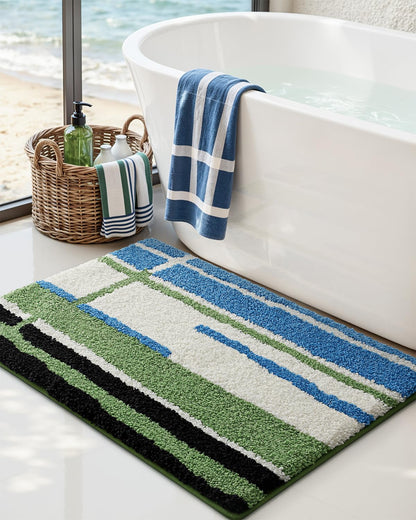 DEXI Colorful Bath Mats 36x24, Non Slip Washable Bathroom Rug