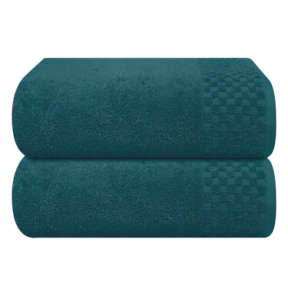 MyOwn Premium Cotton 6 Pack Towel Set for Bathroom, Contains 2 Bath Towels 28x55 inch, 2 Hand Towels 16x24 inch & 2 Wash Coths 12x12 inch, Ideal Everyday use, Compact & Lightweight - Black
