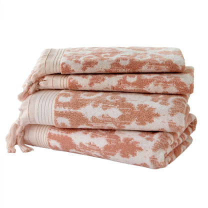 SKL Home Mirage Fringe Hand Towel Set-2pc, 100% Turkish Cotton, Taupe