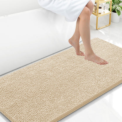 Arotive Bathroom Rugs 24x16, Soft Absorbent Shaggy Chenille Bath Rugs