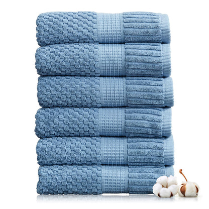 NY Loft 100% Cotton 4-Pack Bath Towel Set | White | Oeko-TEX | Quick-Dry