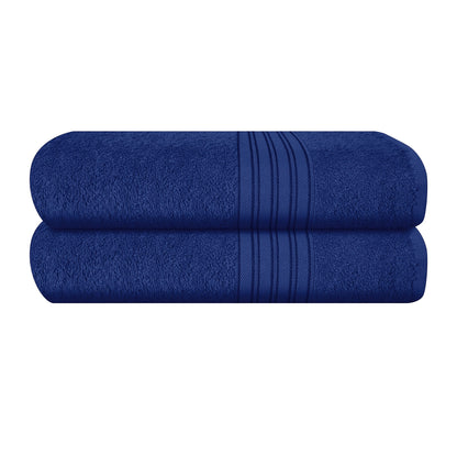 BOUTIQUO 6 Pack Cotton Towel Set, Contains 2 Bath Towels 28x55 inch, 2 Hand Towels 16x24 inch & 2 Wash Coths 12x12 inch, Ideal Everyday use, Ultra Soft Compact & Lightweight - Purple