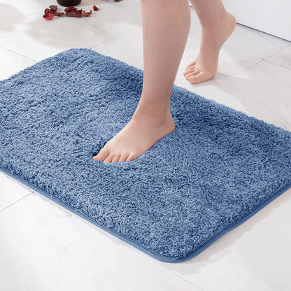 MIULEE Dark Purple Bathroom Rugs Soft Small Microfiber Bath Mat 16x24 Inch