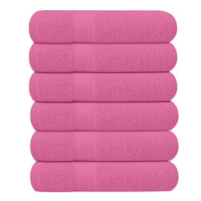 KAHAF COLLECTION 6 Pack Bath Towels Set (27 x 54 Inches) 100% Ring Spun Cotton, Lightweight, Quick Dry, Highly Absorbent Towels Multicolor, (27x54) Inches