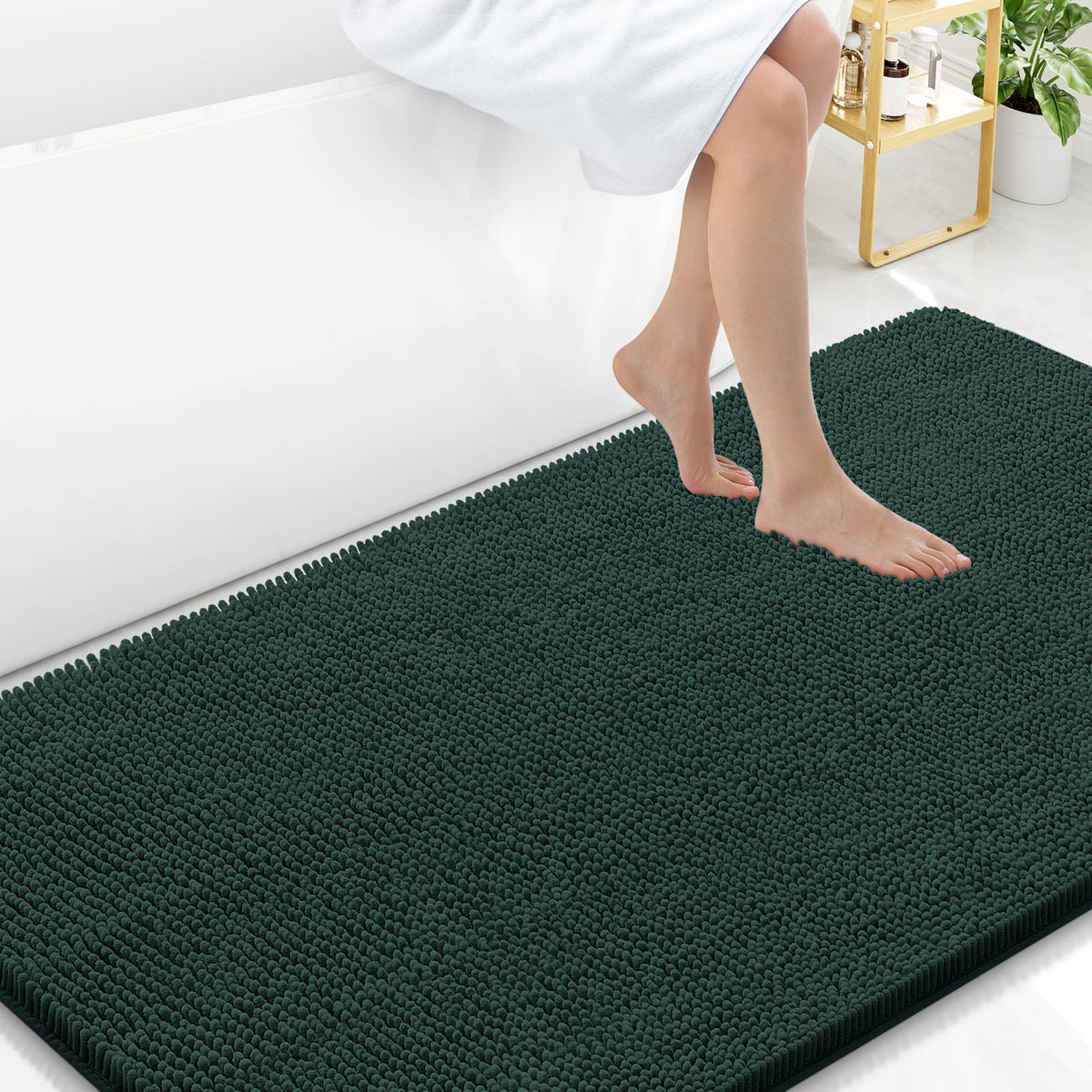 Arotive Bathroom Rugs 24x16, Soft Absorbent Shaggy Chenille Bath Rugs