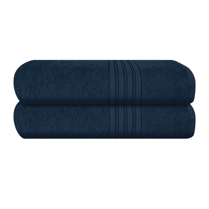 BOUTIQUO 6 Pack Cotton Towel Set, Contains 2 Bath Towels 28x55 inch, 2 Hand Towels 16x24 inch & 2 Wash Coths 12x12 inch, Ideal Everyday use, Ultra Soft Compact & Lightweight - Purple