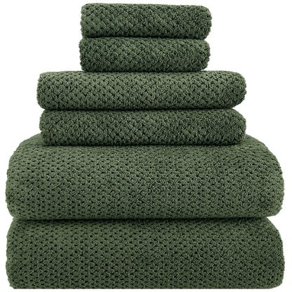 YTYC 29x59 Bath Towels Set,Towels for Bathroom,Olive Green,6-Pieces