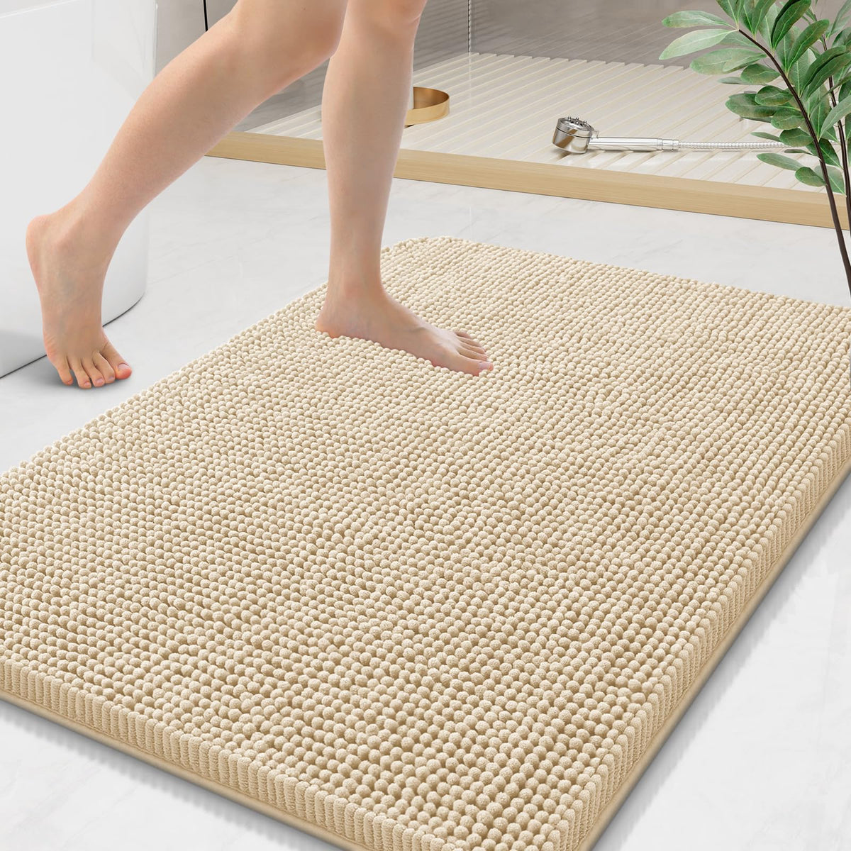 Arotive Bathroom Rugs 24x16, Soft Absorbent Shaggy Chenille Bath Rugs