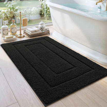 DEXI Bathroom Rugs 36x24, Non-Slip and Absorbent Bath Mat, Beige
