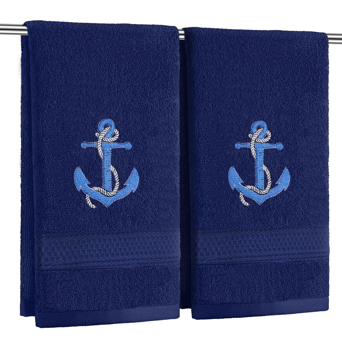 SmoothNovelty 2 Pcs Butterfly Hand Towels Purple Bathroom Decor 14x29 Inch
