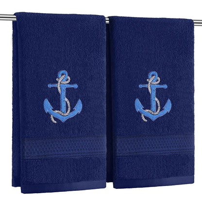 SmoothNovelty 2 Pcs Butterfly Hand Towels Purple Bathroom Decor 14x29 Inch