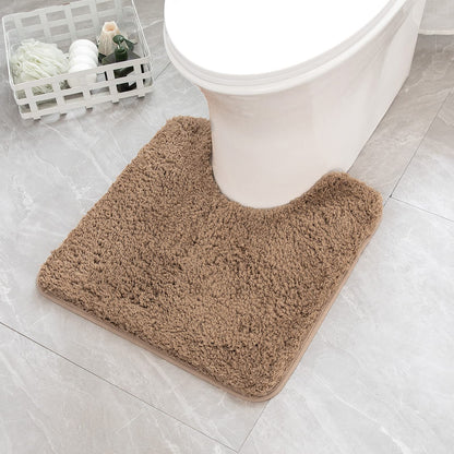 MIULEE Dark Purple Bathroom Rugs Soft Small Microfiber Bath Mat 16x24 Inch