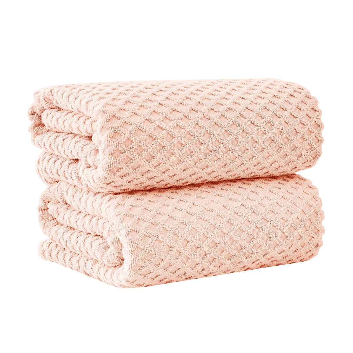 Great Bay Home Bath Towels - 100% Cotton 6 Piece Towel Set - Diamond Waffle Weave - Absorbent, Durable, Quick-Dry Towels for Bathroom (Copper)