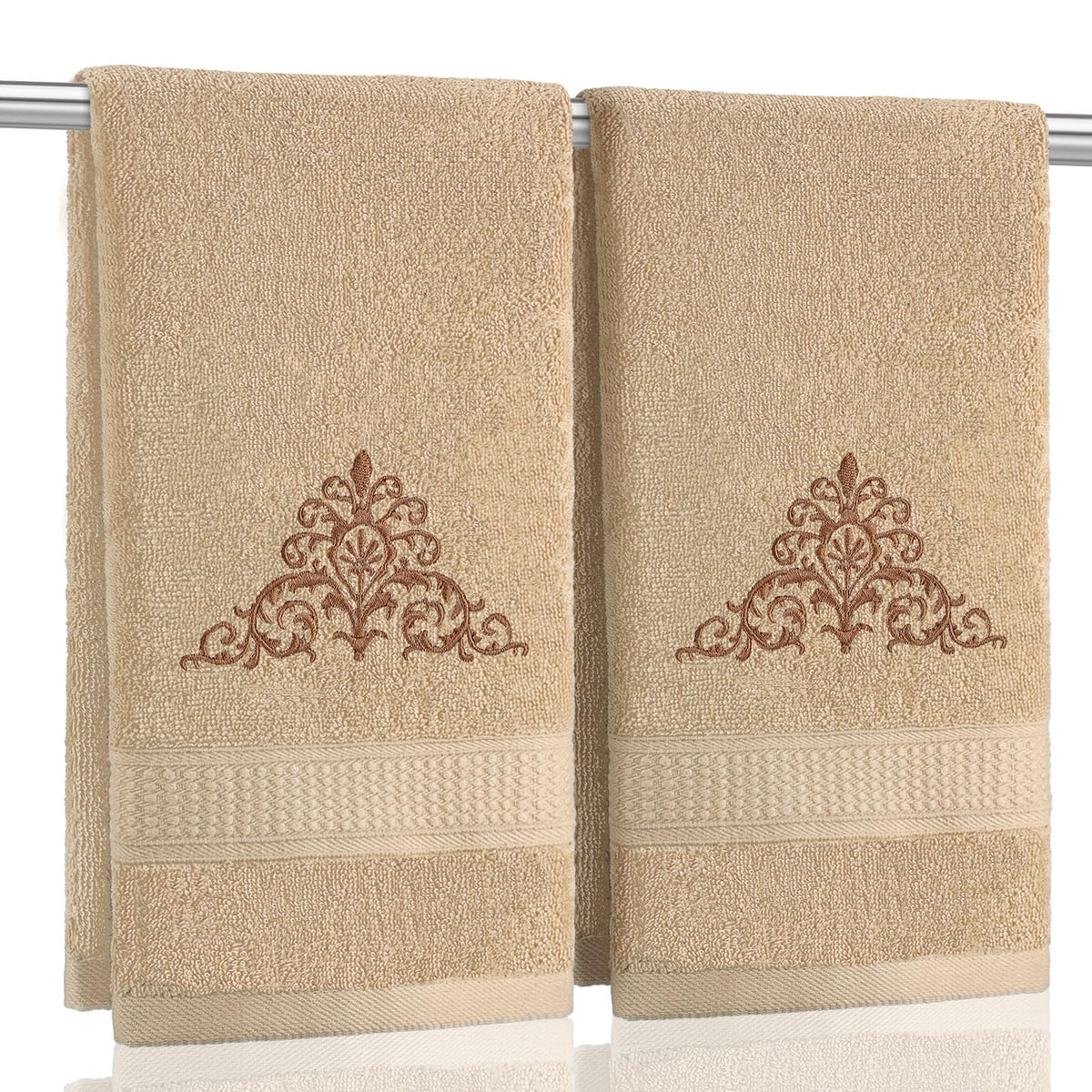 SmoothNovelty 2 Pcs Butterfly Hand Towels Purple Bathroom Decor 14x29 Inch
