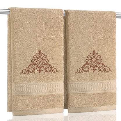 SmoothNovelty 2 Pcs Butterfly Hand Towels Purple Bathroom Decor 14x29 Inch