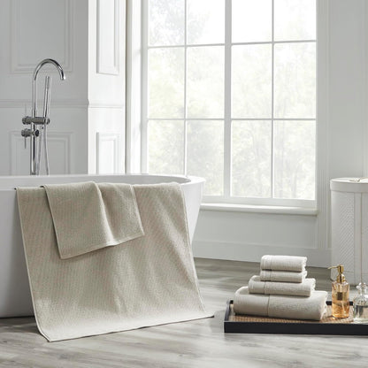 Modern Threads Waffle-Rib 6-Piece Towel Set – Premium Cotton Bath Towels, Ultra-Absorbent & Soft, Elegant Waffle Texture for Bathroom & Spa, Taupe