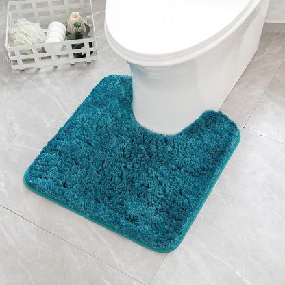 MIULEE Dark Purple Bathroom Rugs Soft Small Microfiber Bath Mat 16x24 Inch
