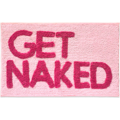New Mungo Get Naked Bath Mat Pink - Blush Bathroom Rugs - Bath Mat - 31" x 20"