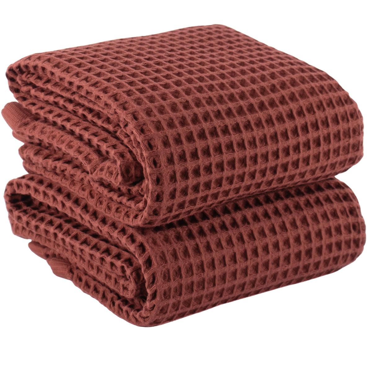 PÜSKÜL Natural 100% Turkish Cotton Waffle Hand and Kitchen Towels Set of 3