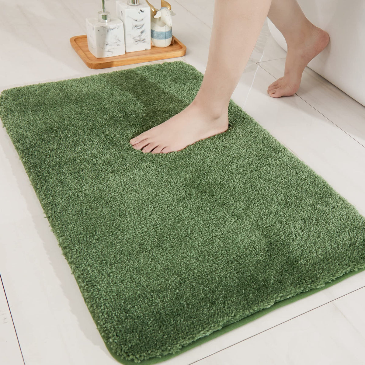 COSY HOMEER Extra Thick Bath Rugs for Bathroom Non Slip Bath Mat 20x32 Navy