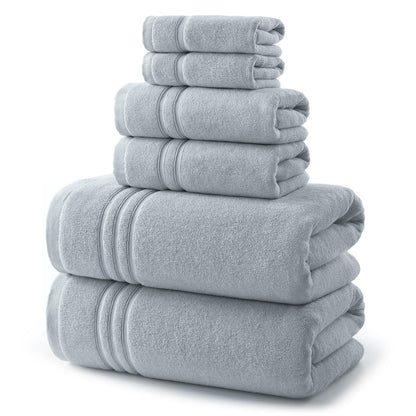 REDKISS Beige Towels Set 6 Piece Cotton Towel Sets with 2 Bath Towels, 2 Hand, 2 Washcloths, 650GSM Hotel Quality, Soft, Highly Absorbent Towels for Bathroom Gym, Ideal Everyday Use