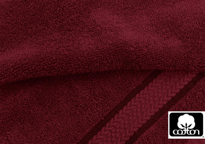 COTTON CRAFT Ultra Soft 6 Piece Towel Set - 100% Cotton Towels - Burgundy