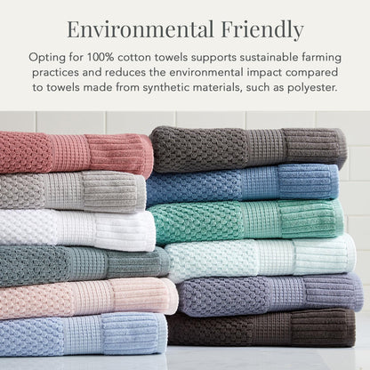 NY Loft 100% Cotton 4-Pack Bath Towel Set | White | Oeko-TEX | Quick-Dry
