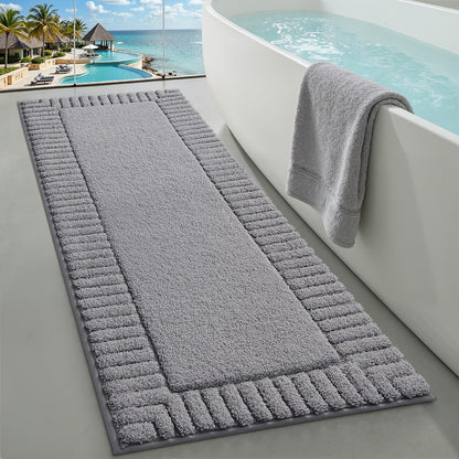 LUMI Soft Bathroom Rugs Absorbent, Non Slip Bath Mat 24x36, Beige