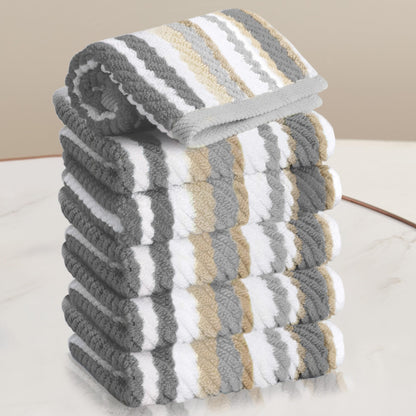 VOOVA & MOVAS Hand Towels 4 Pack, 100% Cotton, 16x27 in, Sage Beige
