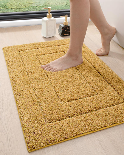 DEXI Bathroom Rugs 36x24, Non-Slip and Absorbent Bath Mat, Beige