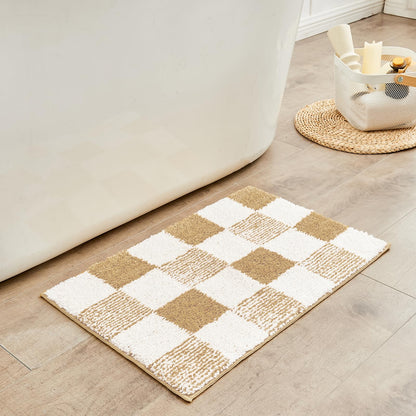 CozeCube Navy Blue Bath Mat 24"x16" Non Slip Washable Rug