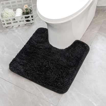 MIULEE Dark Purple Bathroom Rugs Soft Small Microfiber Bath Mat 16x24 Inch