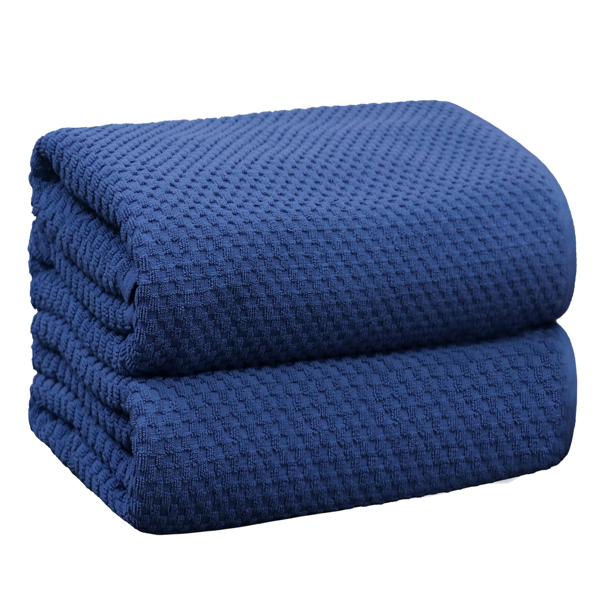 COTTON CRAFT Euro Spa Waffle Weave Bath Towels - Set of 4 Grey Towels