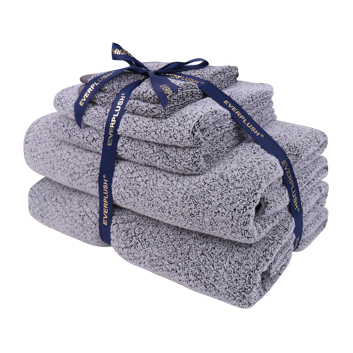 Everplush Diamond Collection 6-Piece Bath Sheet Towel Set, Soft Plush Jacquard Luxury Bath Towels,Highly Absorbent & Fast-Drying Luxury Towels Sets for Bathroom,Shower, or Spa(Brown, Bath Sheet 6PK)